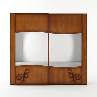 Schrank Kleiderschrank mit SchiebetÃ¼ren Schlafzimmer Wand SchrÃ¤nke Holz Spiegel