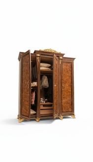 Schrank Massive Schlafzimmer MÃ¶bel Italien Echtholz Kleiderschrank Holzschrank