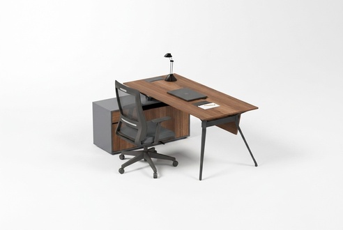 Schreibtisch BÃ¼ro Garnitur Tisch Arbeitszimmer Einrichtung Modern Braun Neu