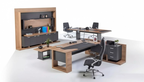 Schreibtisch BÃ¼romÃ¶bel Eckschreibtisch Couchtisch Aktenschrank 3tlg. Set