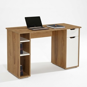 Schreibtisch Computertisch BÃ¼ro Tisch Holz Braun BÃ¼rotisch BÃ¼romÃ¶bel