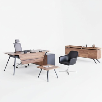 Schreibtisch Couchtisch Sideboard BÃ¼ro Arbeitszimmer Braun Modern Holz