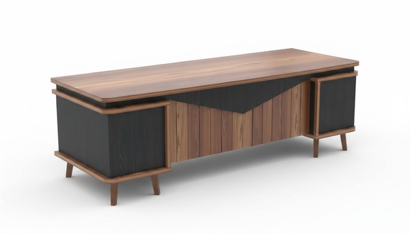 Schreibtisch GroÃ BÃ¼rotisch Arbeitstisch BÃ¼romÃ¶bel Tisch Holz Braun