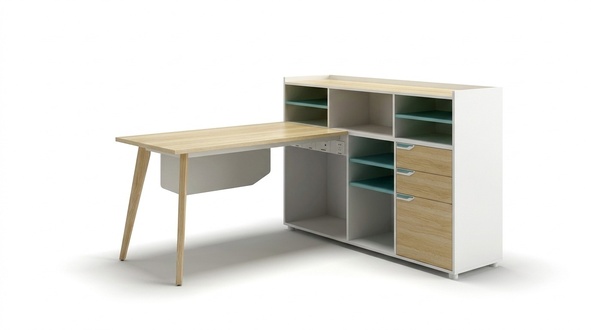 Schreibtisch mit Regal Home Office BÃ¼roeinrichtung MÃ¶bel Schreibtisch