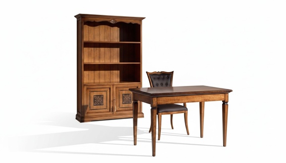 Schreibtisch Wohnzimmer BÃ¼cherregal Holz BÃ¼roschrank SchrÃ¤nke Italien