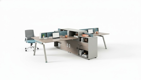 Schreibtischsystem Teamarbeitsplatz BÃ¼rotisch Workstation Co Working Tisch Insel