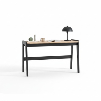 Schwarz-Beiger Computertisch Robuster Schreibtisch Designr BÃ¼romÃ¶bel