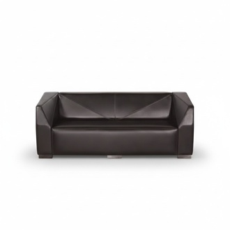 Schwarzer Dreisitzer ArbeitszimmermÃ¶bel Couch Luxus Designer Sofa