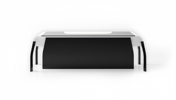Schwarzer Holzschreibtisch modern elegant fÃ¼r BÃ¼ro und Home Office