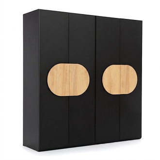 Schwarzer Kleiderschrank Moderne Schlafzimmer MÃ¶bel Luxus Holz Schrank