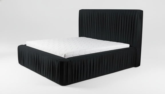 Schwarzes Doppelschlafzimmer HolzmÃ¶bel Design elegant Stoff klassische MÃ¶belneu-