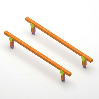 Schwebebalken Balanceweg Spielbalken AbenteuerbrÃ¼cke Gleichgewichtsbalken