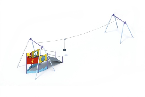 Seilrutsche Freiluftspielplatz Kinderspielplatz Bewegungspark Bewegungspark