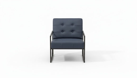 Sessel 1-Sitzer schwarz Textil Metallbeine Wohnzimmer Luxus Esszimmer
