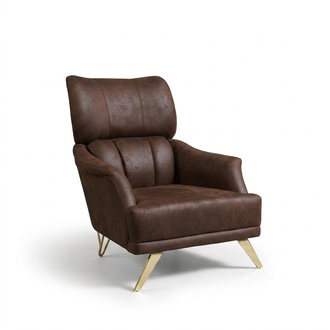 Sessel Design Couch Sofa Sitzer Kunstleder Lounge Club Polster Luxus Ohren Sitz