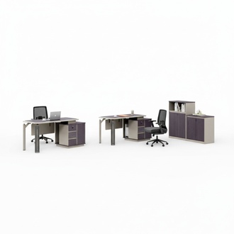 Set 2x Schreibtische 2x Kommoden Tisch BÃ¼ro MÃ¶bel Einrichtung Tische Callcenter