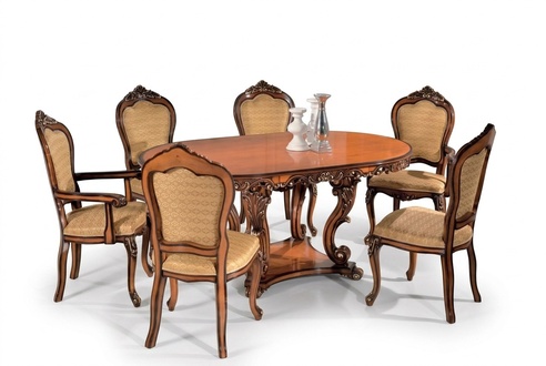 Set Esstisch 4x StÃ¼hle 2x ArmlehnenstÃ¼hle Esstischgruppe Holztische Tische