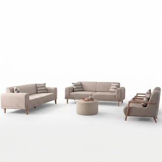 Set fÃ¼r ein stilvolles Wohnzimmer Sofas und Sessel im modernen Stil