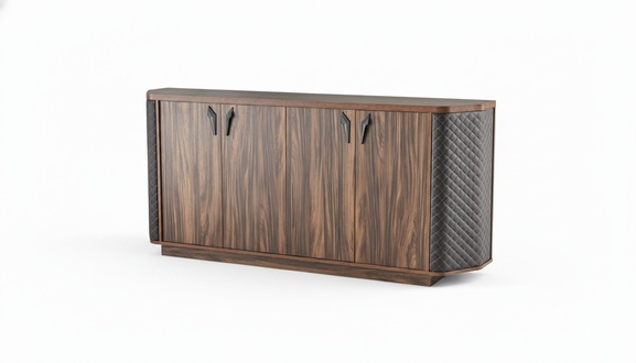 Sideboard Aktenschrank Braun ViertÃ¼rig Modern Rechteckig Arbeitszimmer