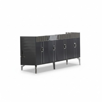 Sideboard Designer Lowboard Moderne MÃ¶bel Kommode Schrank Grau Anrichte