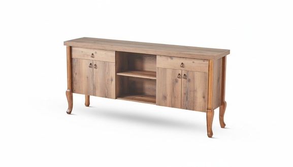 Sideboard Rechteckig Einlegeboden Klassisch Schubladen Braun Aktenschrank