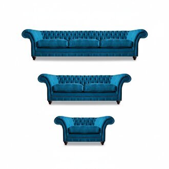Sitz MÃ¶bel Set 3tlg Sofagarnitur PolstermÃ¶bel Einrichtung Chesterfield