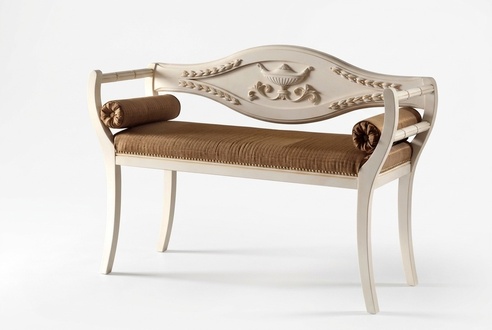 Sitzbank Wohnzimmer Klassische Bank Polsterbank MÃ¶bel Textil 103x38x77
