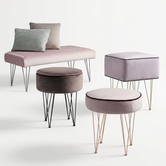 Sitzhocker Ottomane Hocker Sitz Beistell FuÃhocker Rund Hocker Polsterhocker Neu
