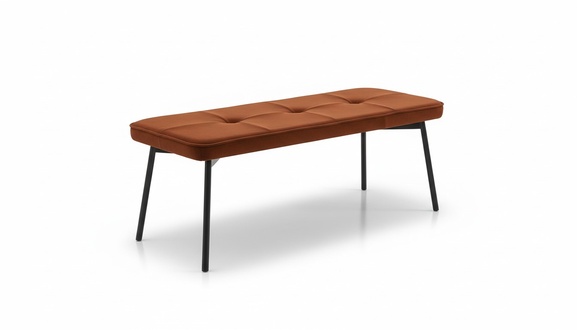 SitzmÃ¶bel Sitzbank Polsterbank Holzbank Gepolstert Stoff Modern Orange Neu