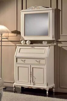 WeiÃe Kommode mit Spiegel Klassischer Stil MÃ¶bel Set 2tlg Sideboard Kommoden