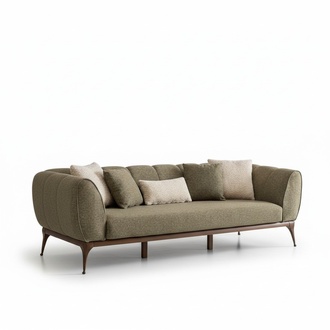 Sofa 3 Sitzer Couchtisch Polstersofa 3er Couch Dreisitzer Tisch GrÃ¼n