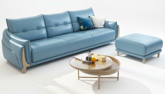 Sofa 3 Sitzer Modern Relax Sitz MÃ¶bel Dreisitzer Blau Polster Luxus MÃ¶bel Neu