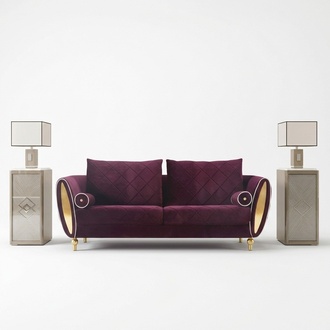 Sofa 3 Sitzer Sofas Couch Polster Garnitur Metall Design Moderne Couchen