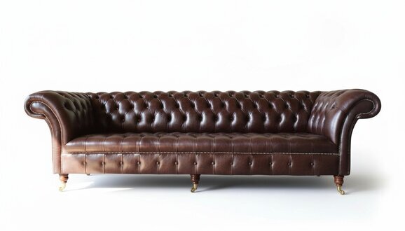 Sofa Chesterfield Couch Polster Sitz Leder Couchen Braun Designer Neu