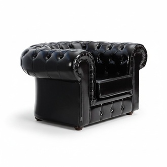 Sofa Chesterfield Design Sessel Couch Polster Luxus LederCouchen 1 Sitzer