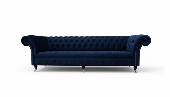 Sofa Chesterfield Sofas 4 Sitzer Couch Polster Stoff Wohnzimmer MÃ¶bel