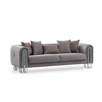 Sofa Luxus Textil Wohnzimmer Dreisitzer 3 Sitz MÃ¶bel Couch 240cm Stoff
