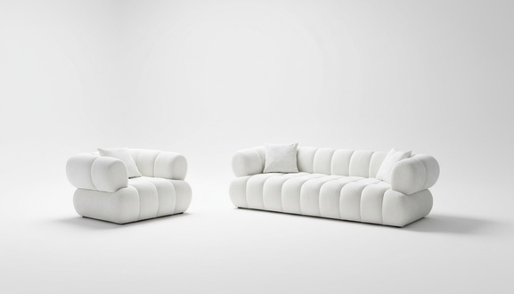 Sofa und Sessel im gleichen Stil fÃ¼r ein harmonisches Interieur