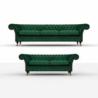 Sofagarnitur 2tlg Sofas Chesterfield Wohnzimmer Couchen 3+2 PolstermÃ¶bel