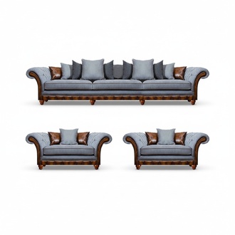 Sofagarnitur 3+1+1 Sitzer Set Design Sofa Polster Couchen Modern Luxus Stil