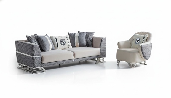 Sofagarnitur 3+1 Sitzer Sessel Garnitur Modern Relax Sessel MÃ¶bel Neu