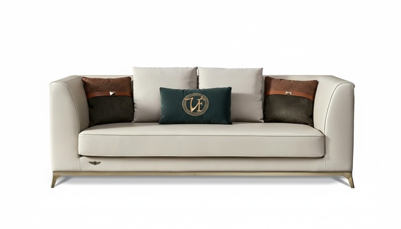 Sofagarnitur 3+1 Sitzer Set Design Sofas Deko Polster Couchen Relax Leder