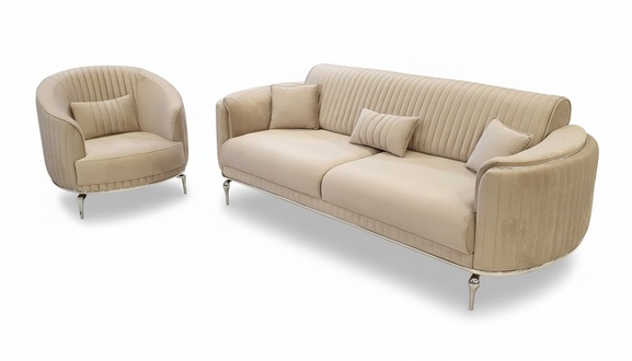 Sofagarnitur 3+1 Sitzer Set Design Sofa Polster Couchen Couch Modern