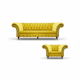 Sofagarnitur Chesterfield Textilsofa Sofa Couch Polster Stoff MÃ¶bel Sessel Neu