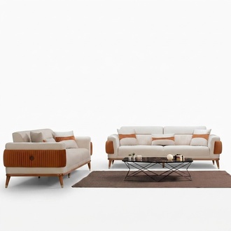 Sofagarnitur in stilvollem Design AtmosphÃ¤re von Stil und WÃ¤rme