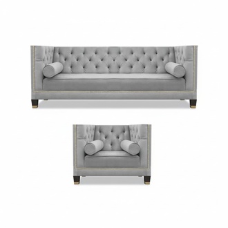 Sofagarnitur Luxus Garnitur Wohnzimmer Sofa Couch Dreisitze Designer Sessel