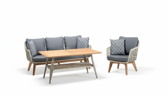 Sofagarnitur RattanmÃ¶bel GartenmÃ¶bel Terrasse Set Lounge Balkon Outdoor 3tlg.