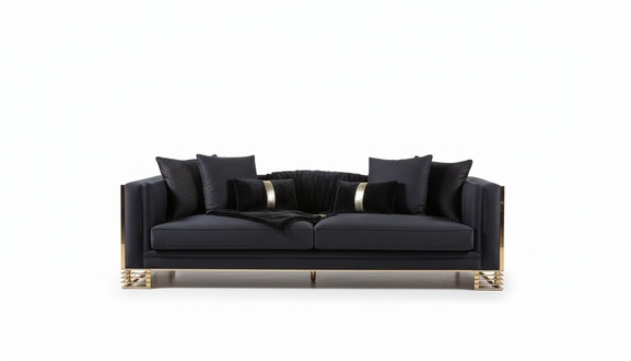 Sofagarnitur Sofa Luxus Sessel 3+1Sitzer Couchtisch Beistelltisch Set 4tlg