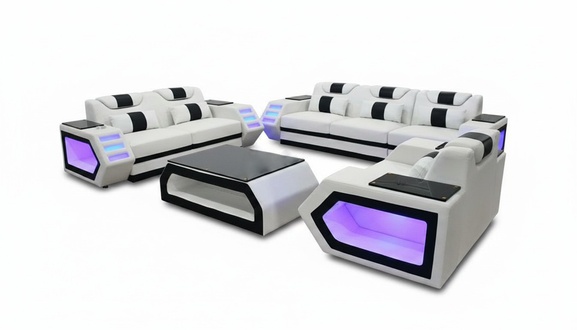 sofagarnitur weiÃe couch set 321 sitzer polster eckgarnituren wohnzimmer sofas