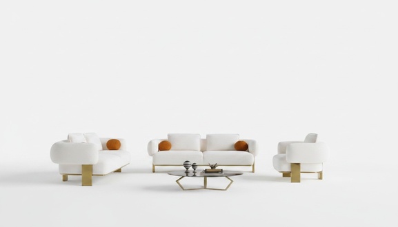 Sofagarnitur Wohnzimmer Komplett Sofas Set Design Modern Luxus Sessel Neu